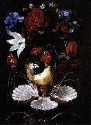 Still-Life with Shell Fountain and Flowers Juan de Espinosa